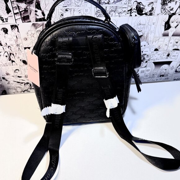 JUICY COUTURE ALL ABOUT THAT BLING SATCHEL CROSSBODY BACKPACK & POUCH LICORICE - Picture 3 of 10